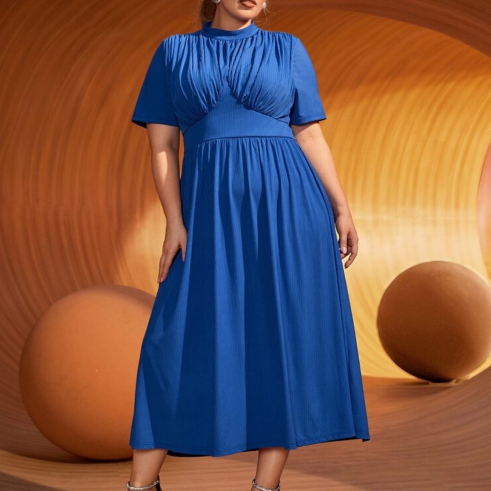 Midi dress 1x ROYAL BLUE